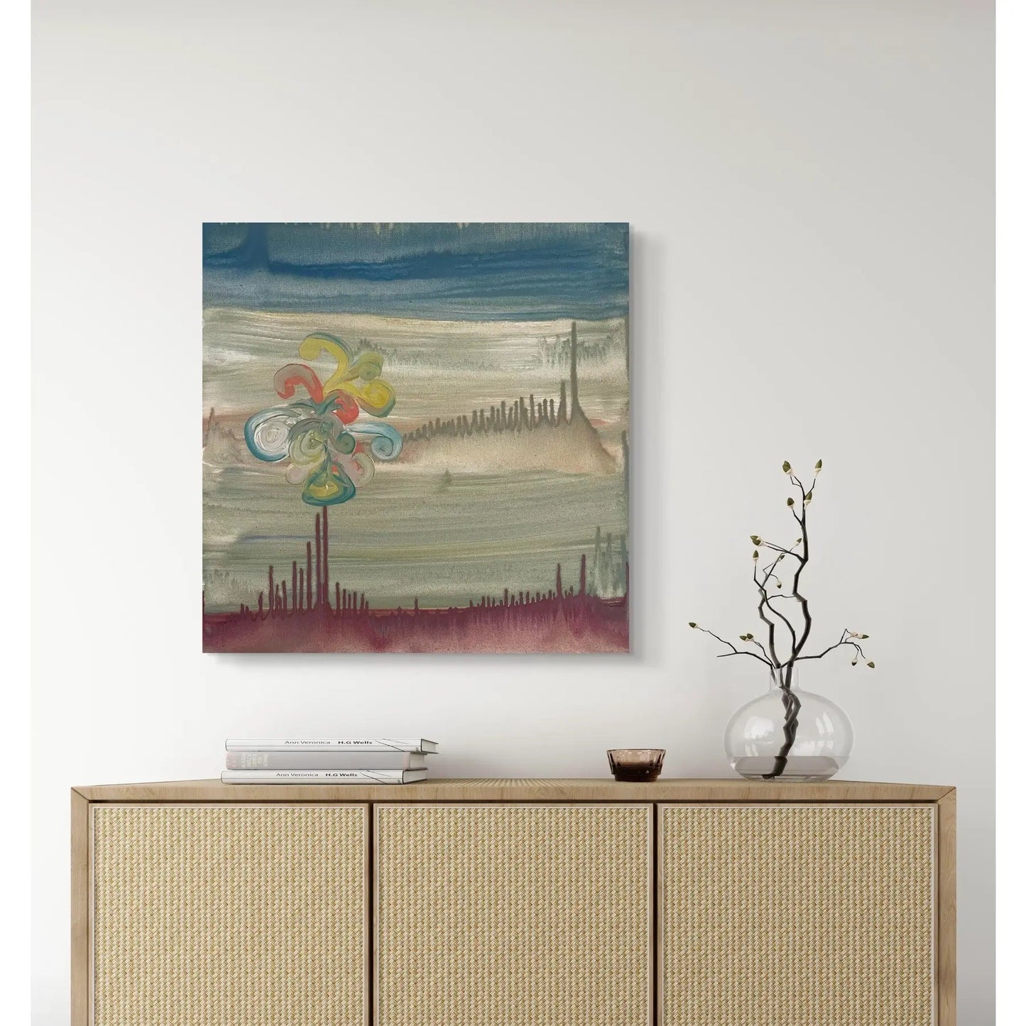 Matthew Izzo Oil Painting on Canvas, Titled Spring Bloom 20” X 20”