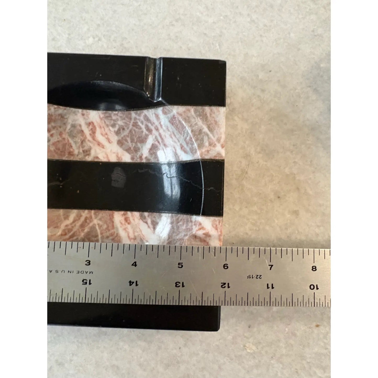 Art Deco Two Tone Marble Ashtray
