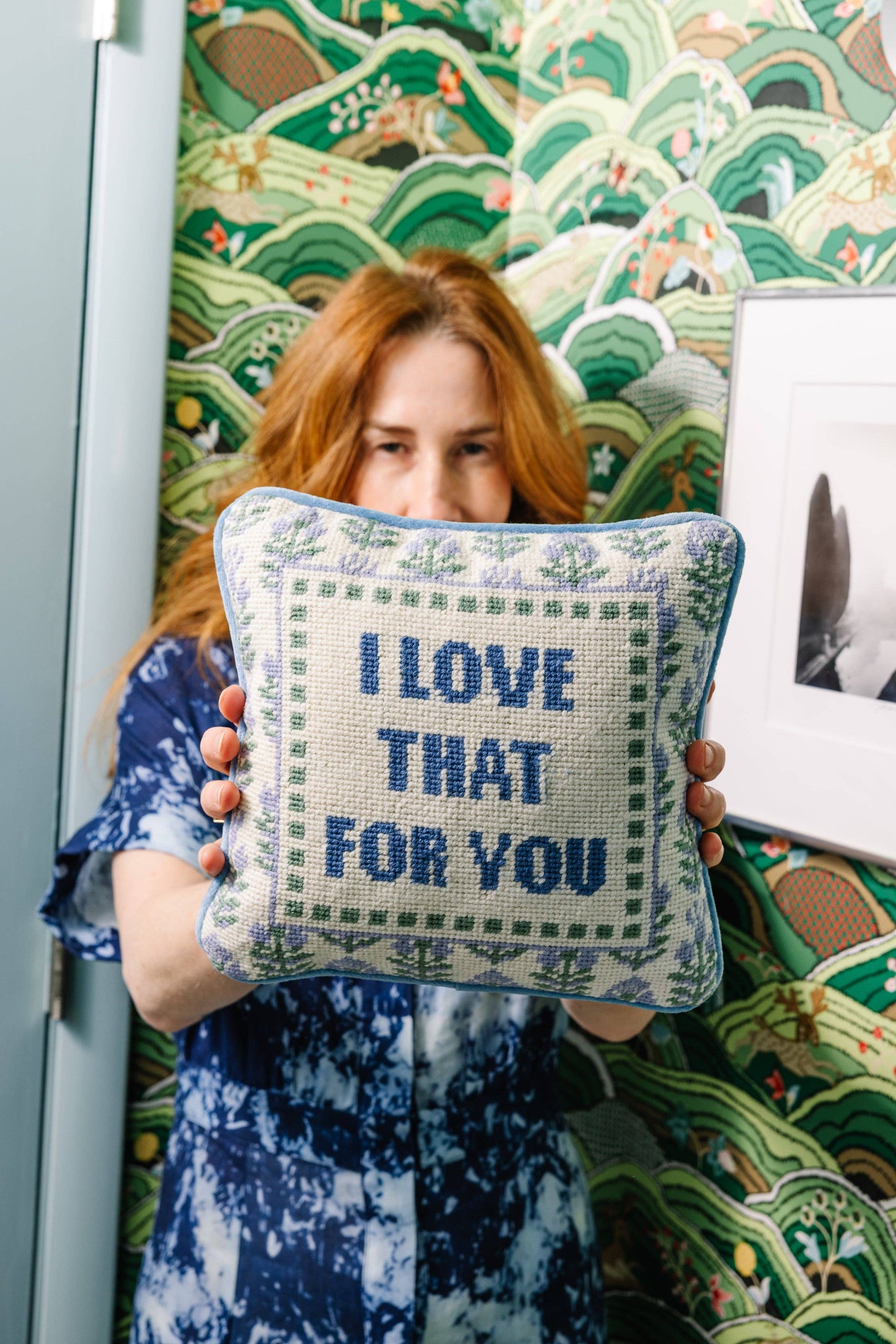 Furbish Studio - Love That for You Needlepoint Pillow