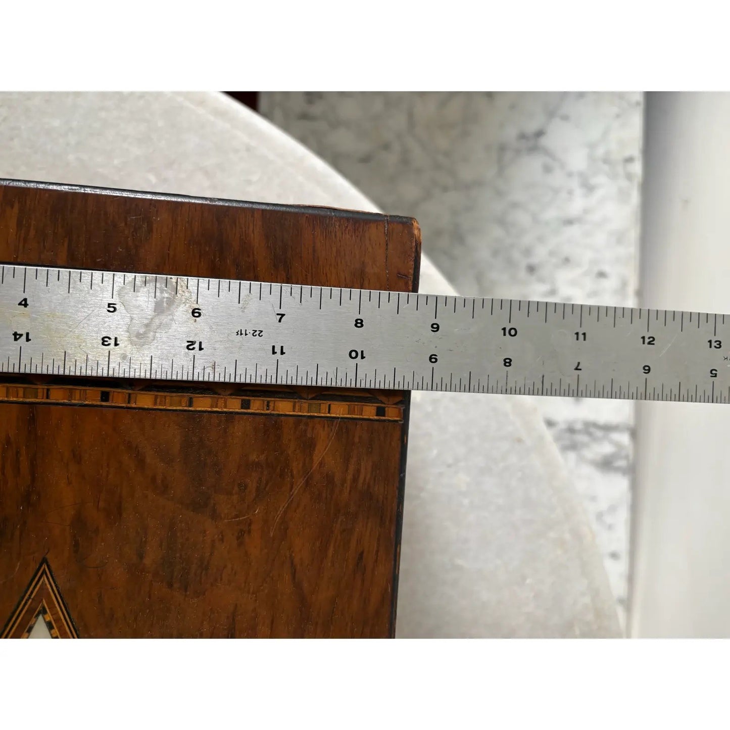 Antique Mahogany English Jewelry Box