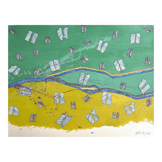 Barbara Beck 1996 Abstract Painting on Paper - Signed/Dated
