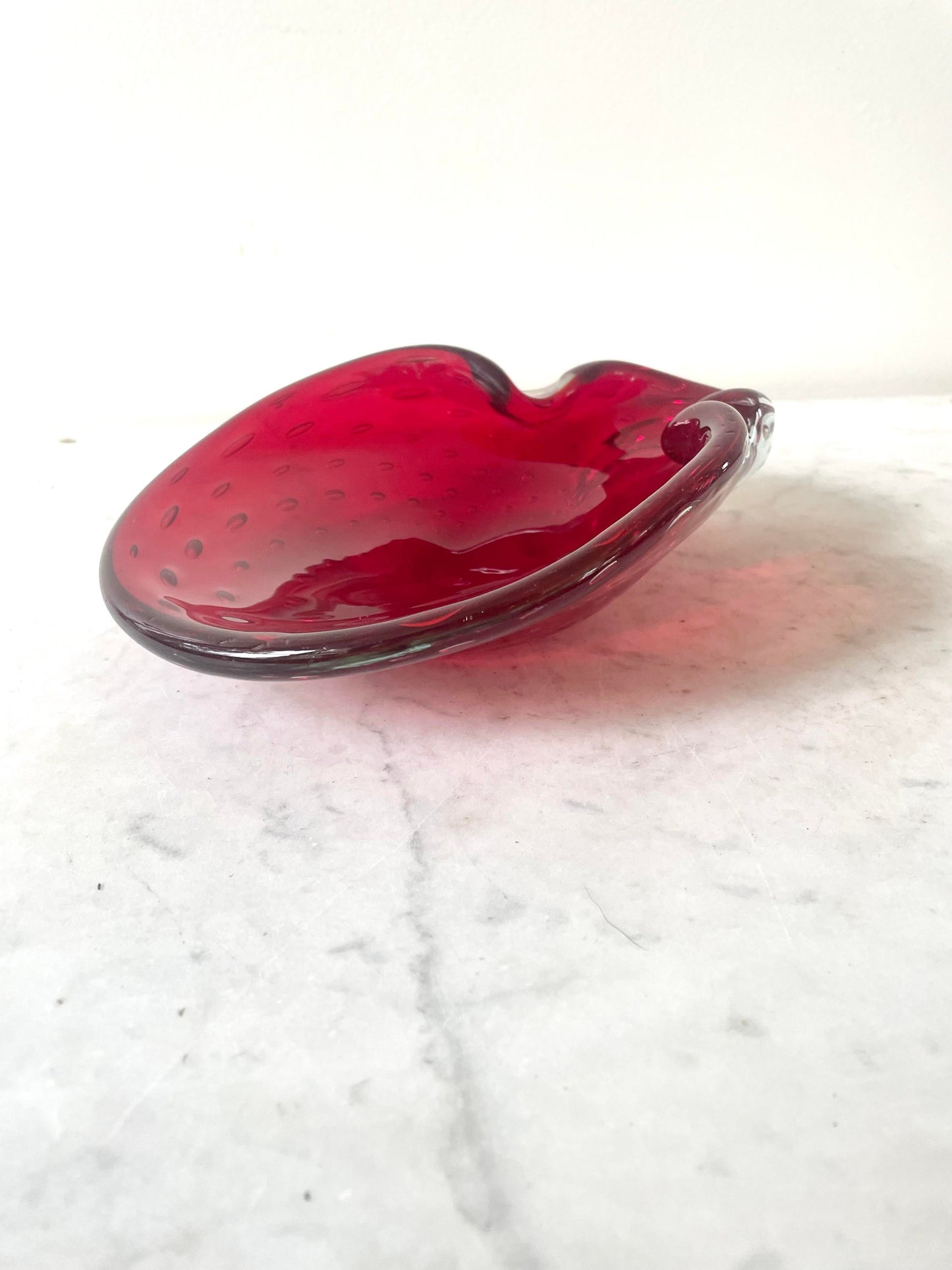 Mid Century Modern Murano Glass Ashtray, by Seguso