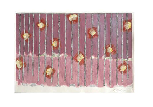 Barbara Beck 1988 Abstract Watercolor Painting on Paper