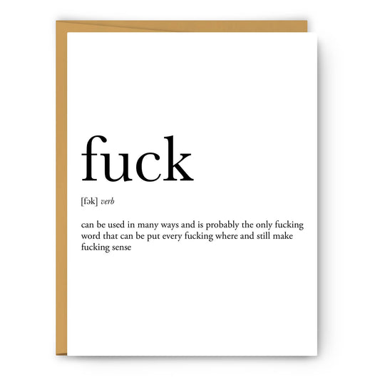 Footnotes - Fuck Definition - Everyday Card
