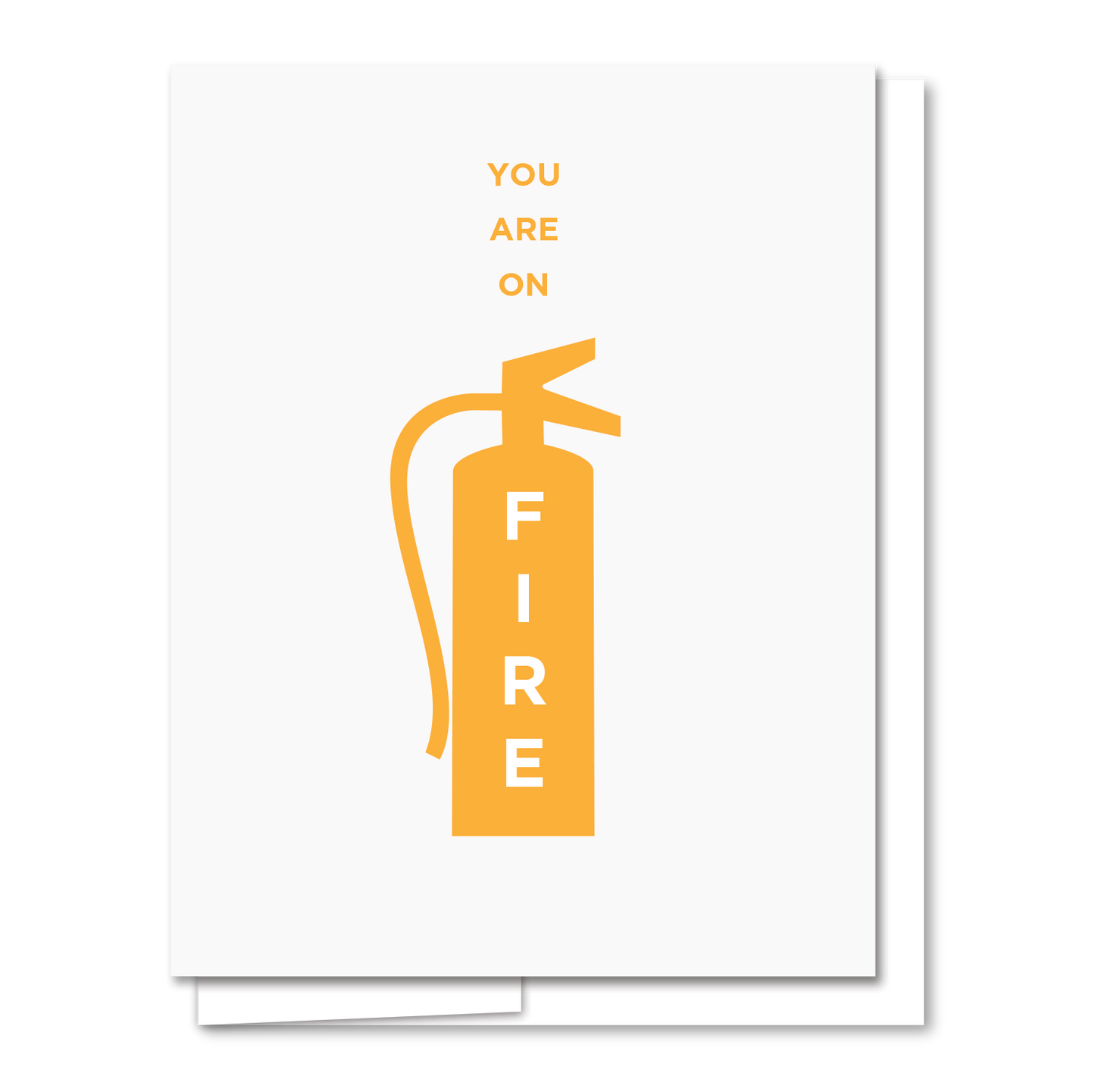 AQBF - On Fire Card - Letterpress Funny Friendship Card