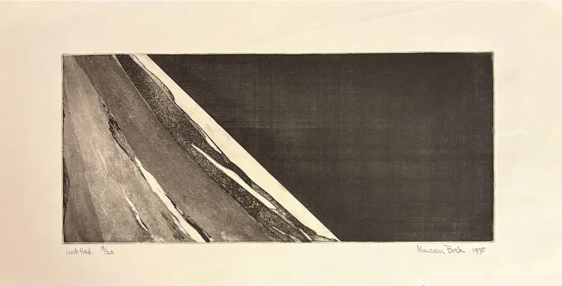 Maureen Beck 1975 Mid Century Modern Etching on Paper