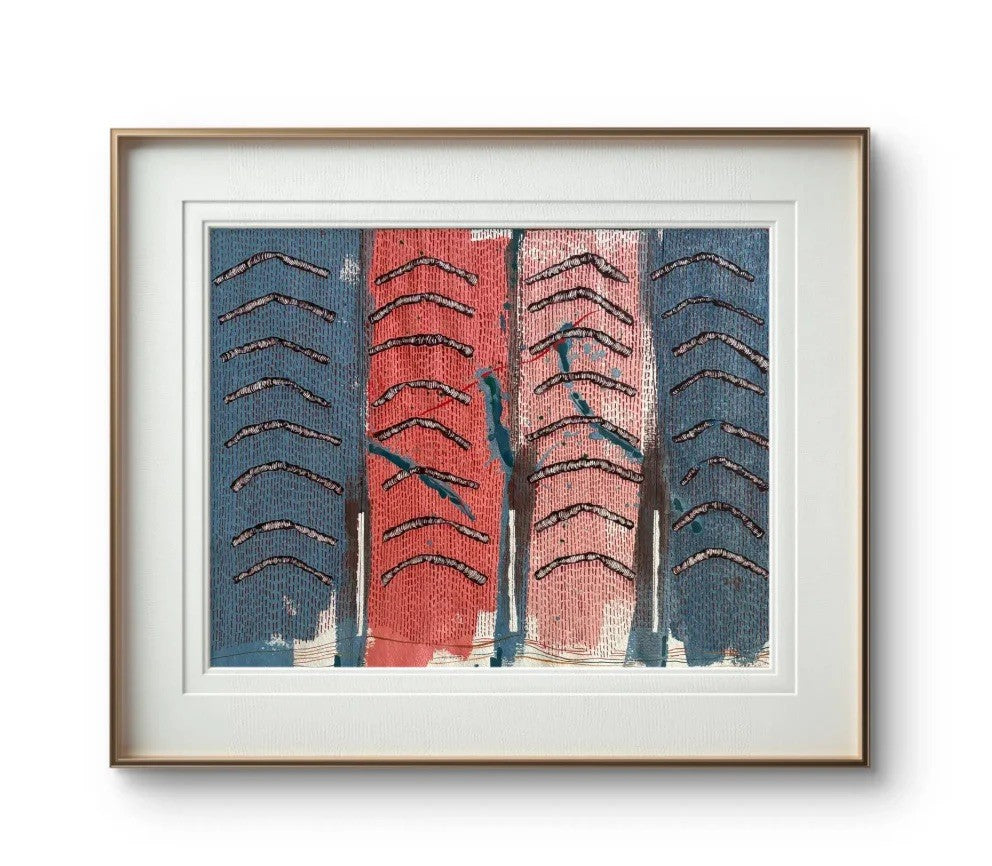 Barbara Beck 1990 Abstract Watercolor Painting on Paper