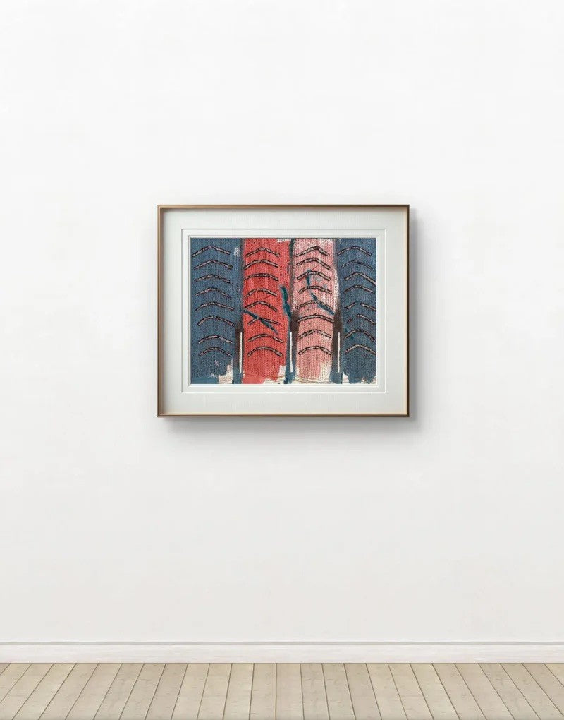 Barbara Beck 1990 Abstract Watercolor Painting on Paper