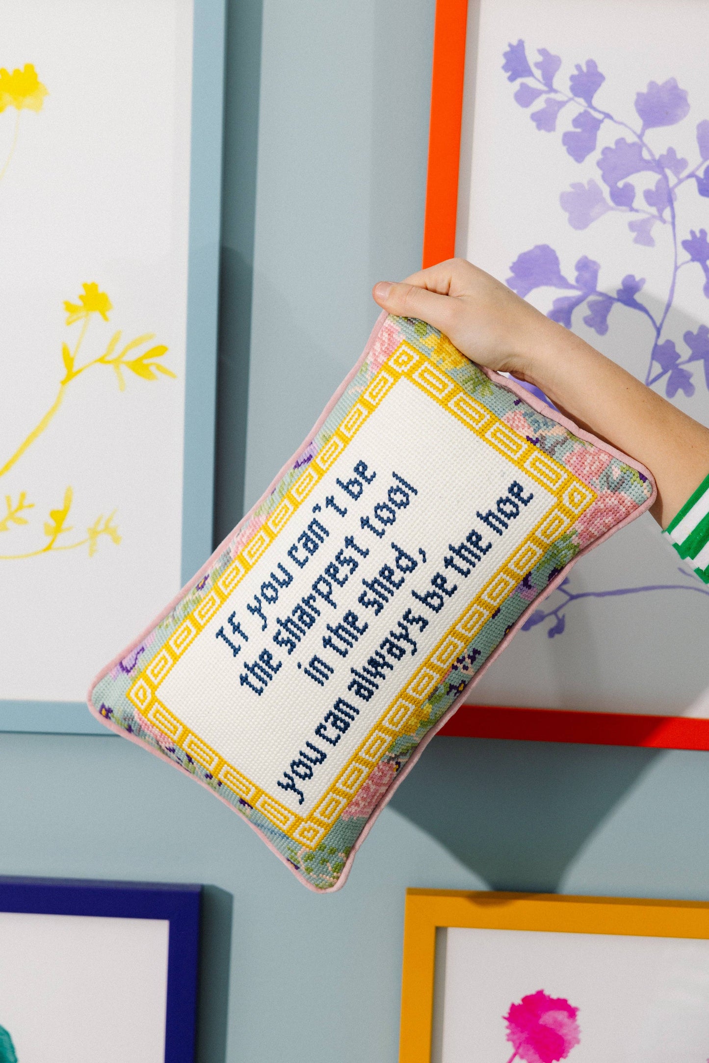 Furbish Studio - Sharpest Tool Needlepoint Pillow