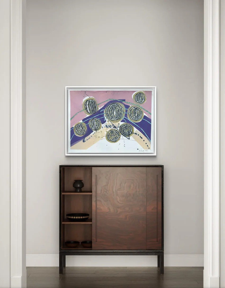 Barbara Beck 1992 Pintura abstracta sobre papel