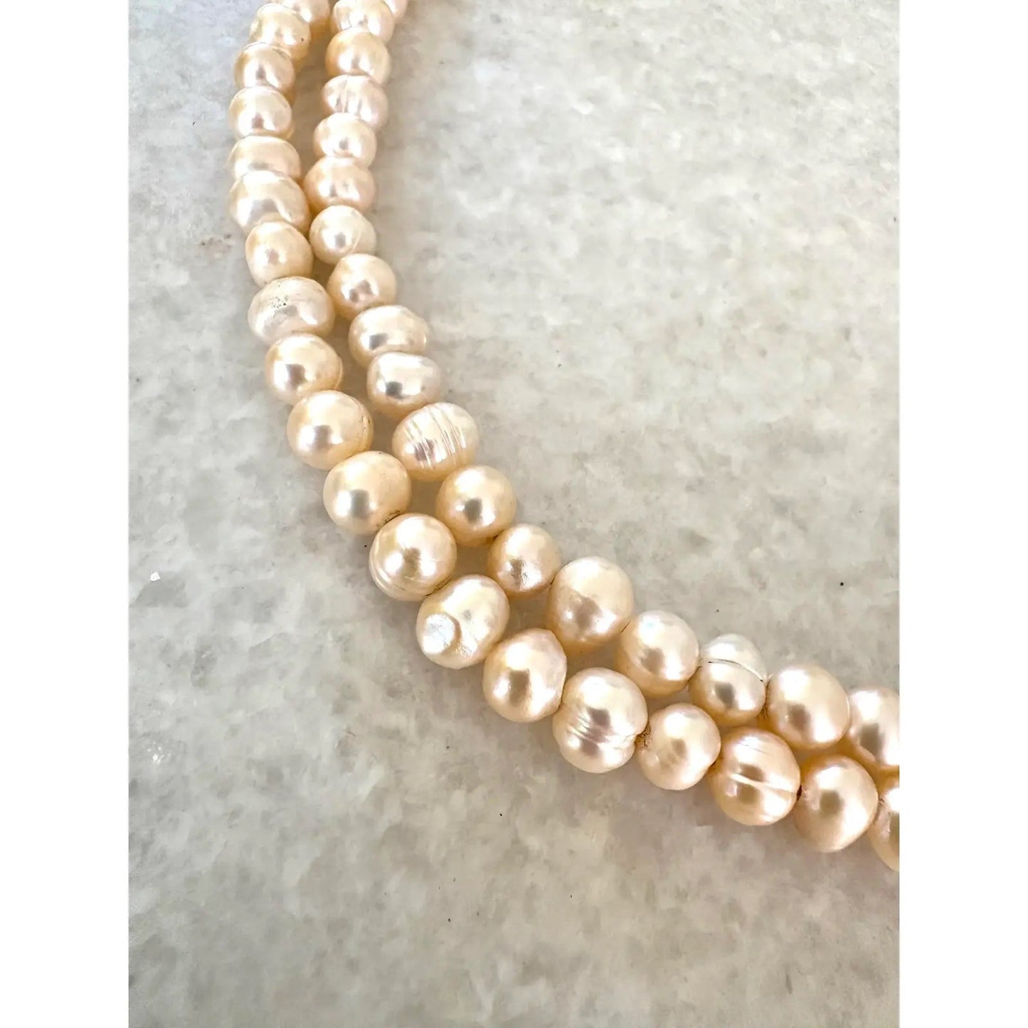 Vintage Double Strand Freshwater Pearl Necklace