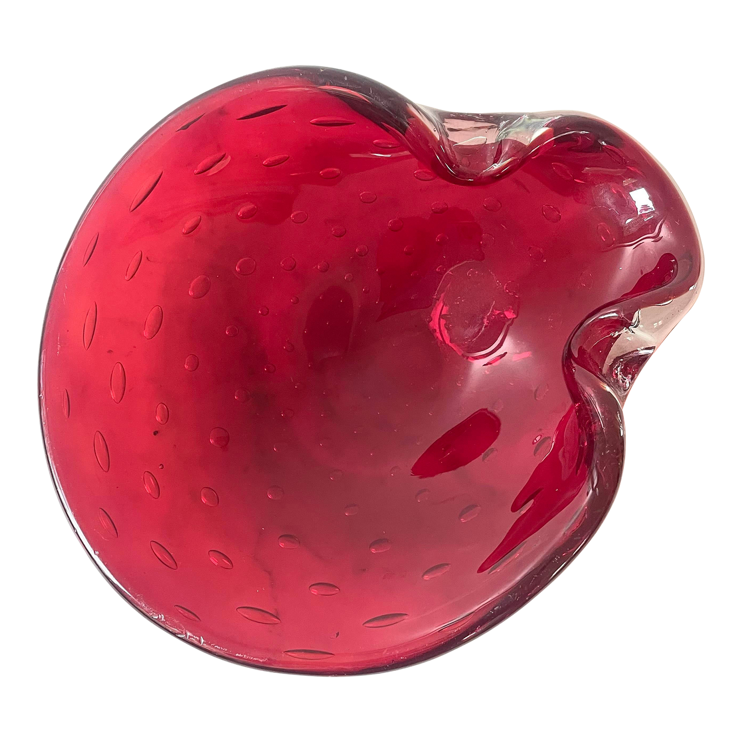 Mid Century Modern Murano Glass Ashtray, by Seguso