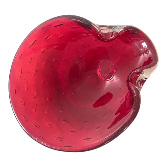 Mid Century Modern Murano Glass Ashtray, by Seguso