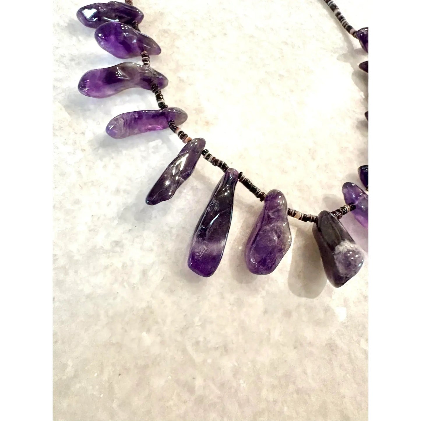 Vintage Amethyst and Hashi Beaded Necklace
