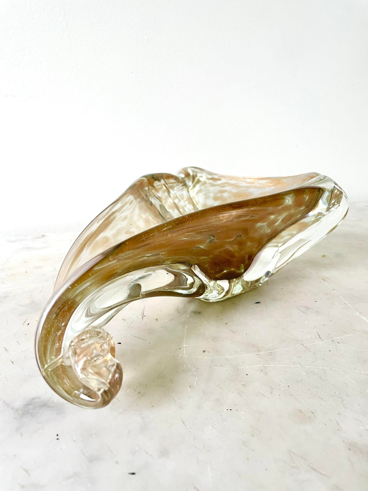 Vintage Mid-Century Modern 1950s Fratelli Toso Murano Glass Bowl