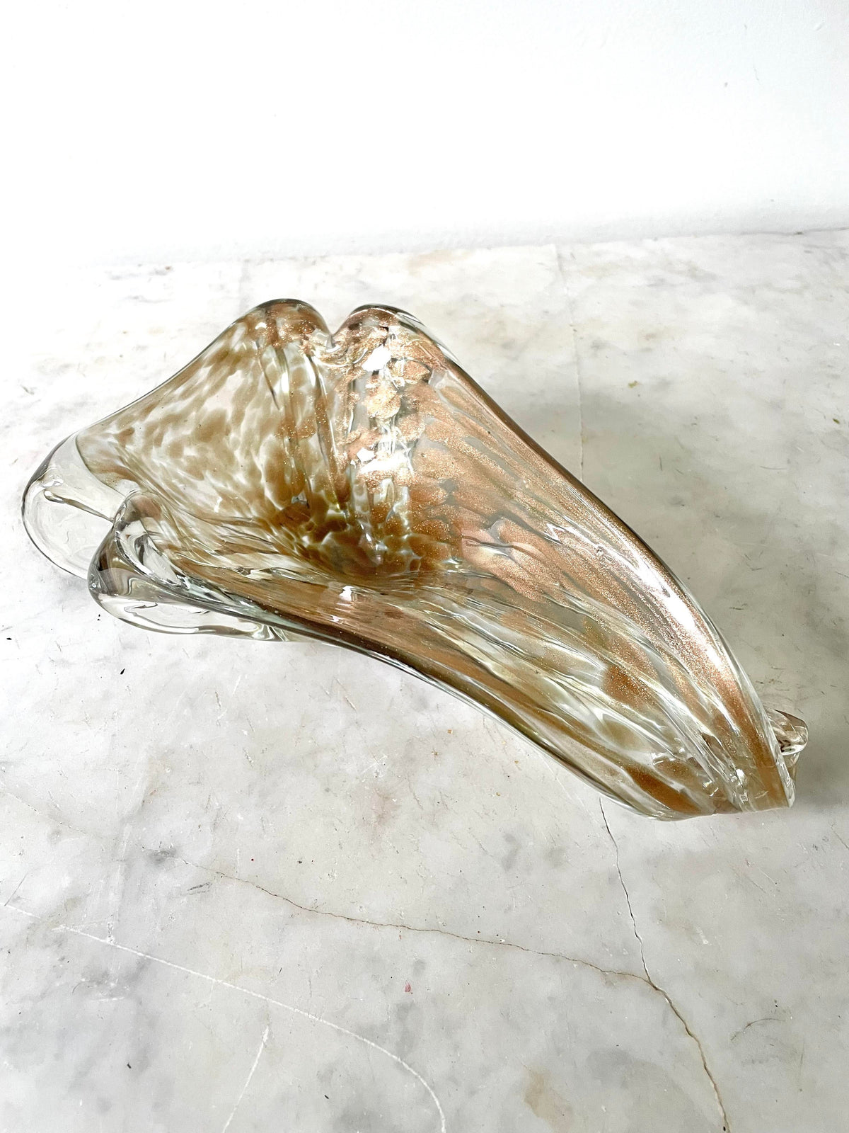 Vintage Mid-Century Modern 1950s Fratelli Toso Murano Glass Bowl