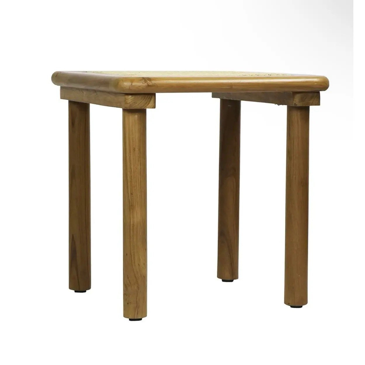 Matthew Izzo Home Bermuda Wood and Rattan Side Table