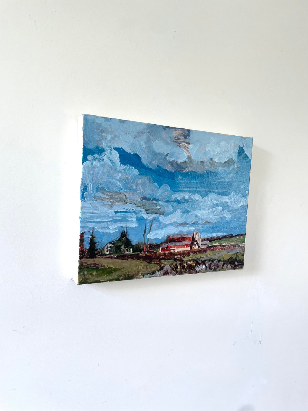 Hans Petrich, Farmhouse Landscape, Oil on Canvas, 14x11 Inches
