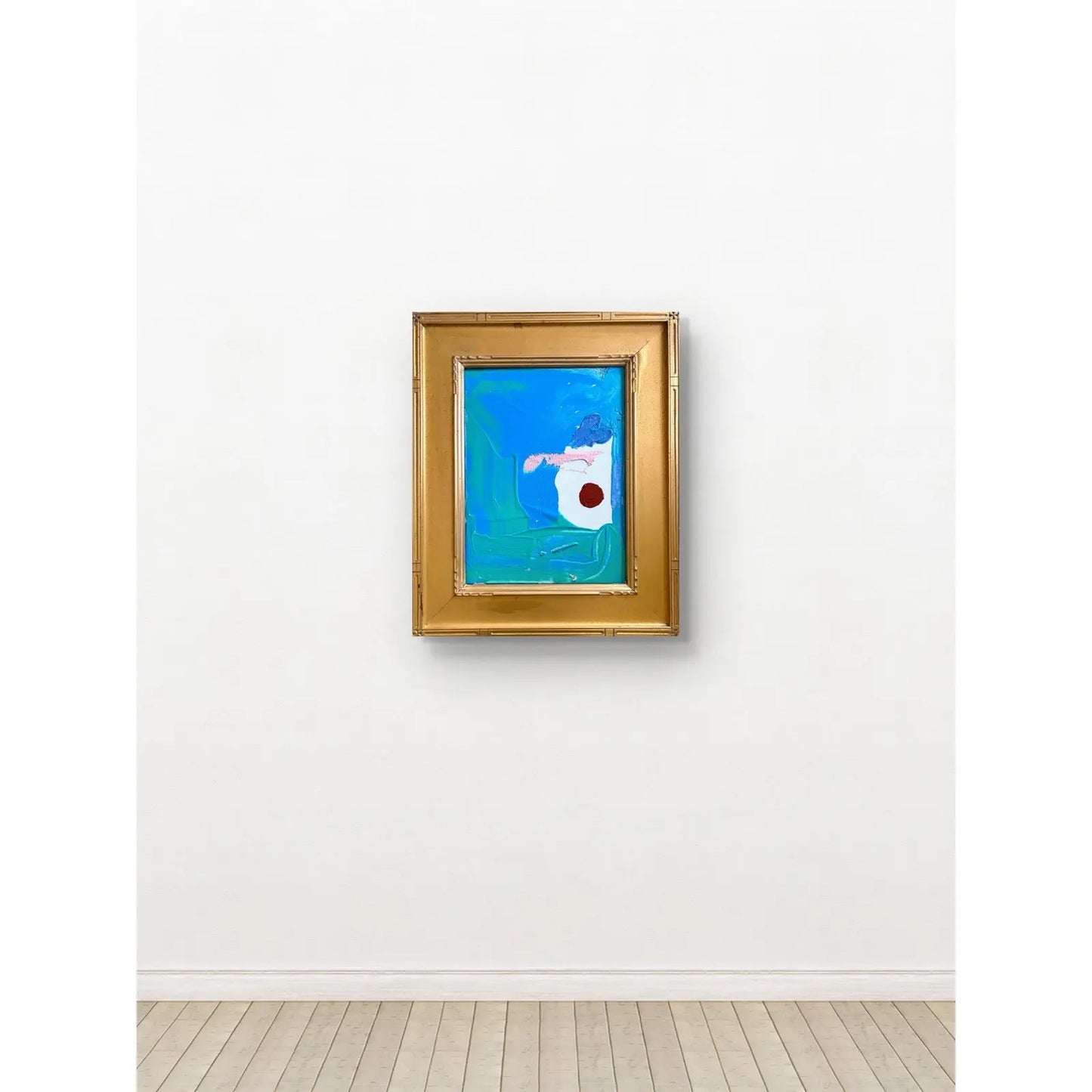 Contemporary Acrylic Painting on Canvas in Vintage Gold Frame by Matthew Izzo