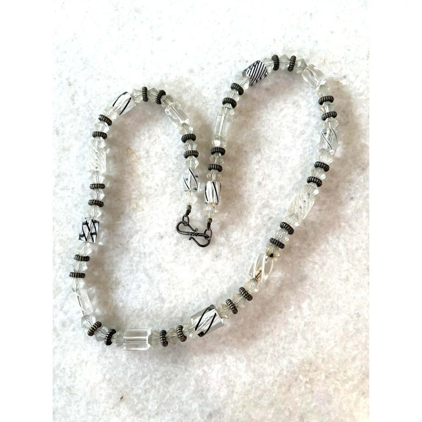 Collar vintage de cuentas de cristal de Murano moderno de mediados de siglo