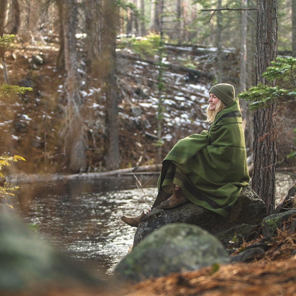 Catskills Wool Blanket - Hunter