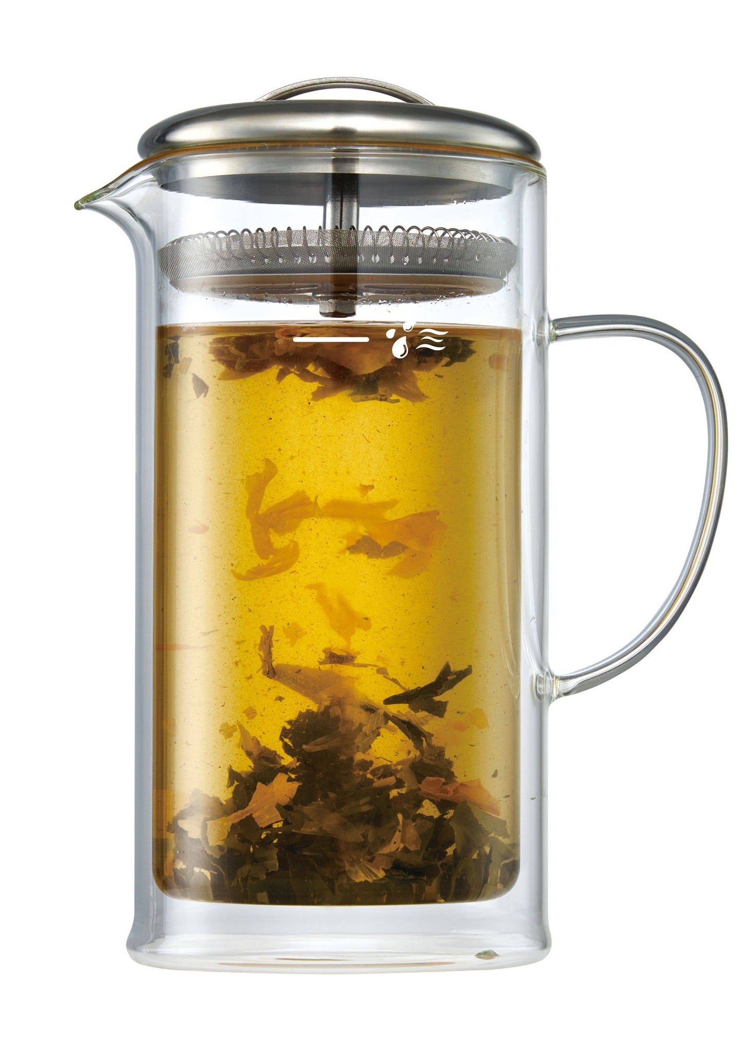 CasaWare - Double Wall 24oz Glass Strainer Teapot