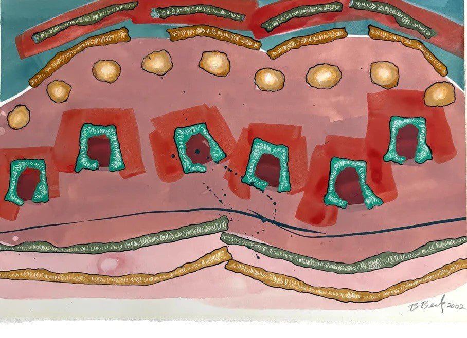 Barbara Beck 2002 Abstract Painting on Paper