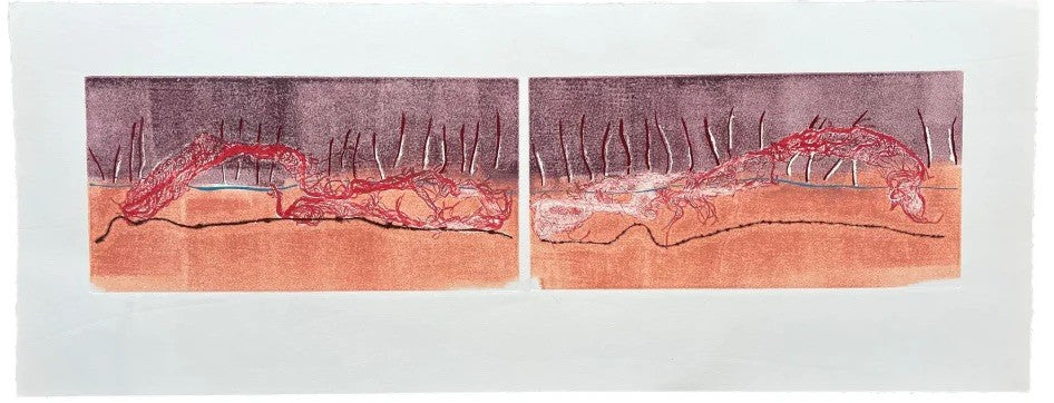 Barbara Beck Monocopia Abstracta #2 sobre Papel c. 2007