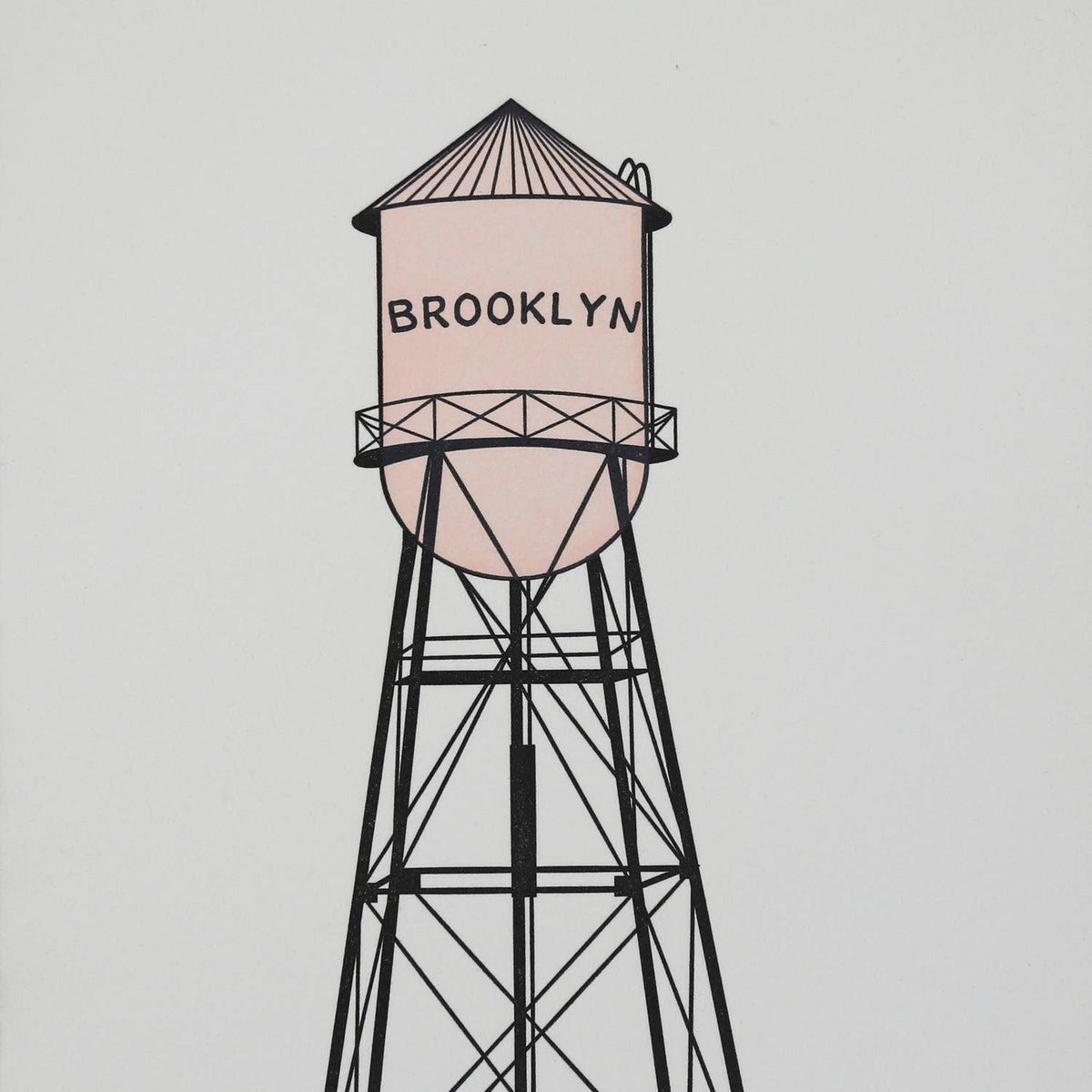 AQBF - Brooklyn Water Tower - Letterpress Everyday Card
