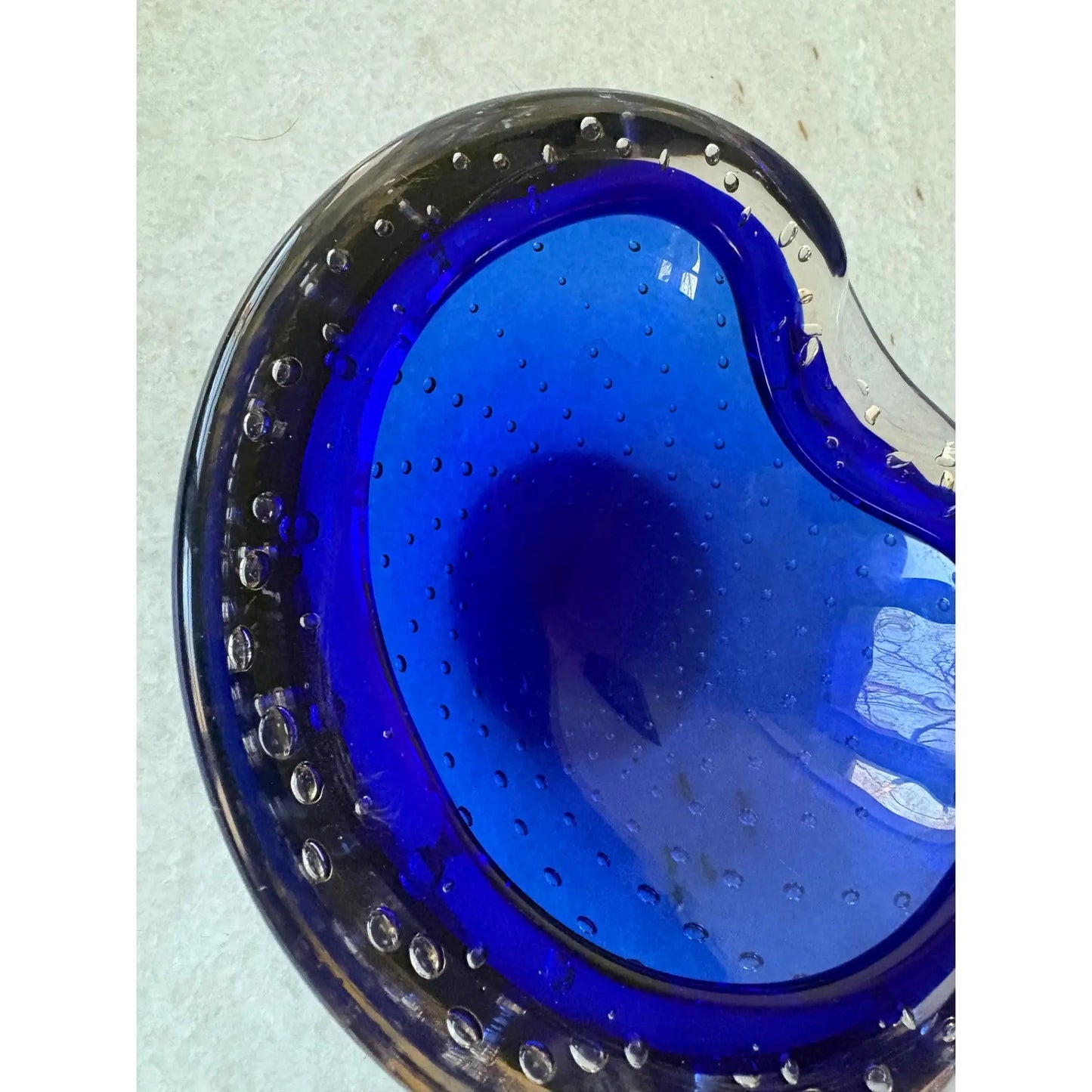 Barovier & Toso Murano Cobalt Blue Glass Bowl