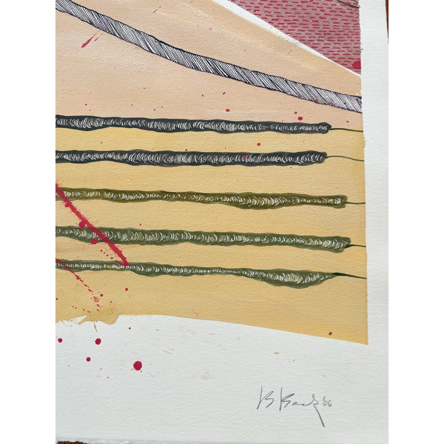 Barbara Beck 2006 Abstract Watercolor Painting on Paper - Signed/Dated