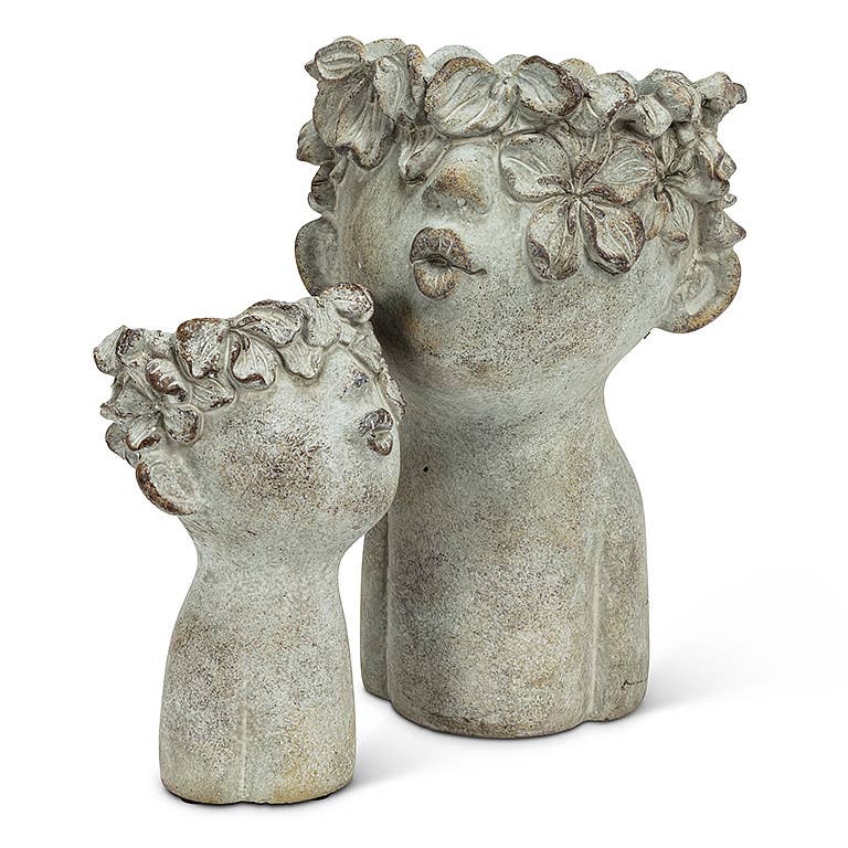 Abbott - Cement Kissing Face Planter: Large (10"H)