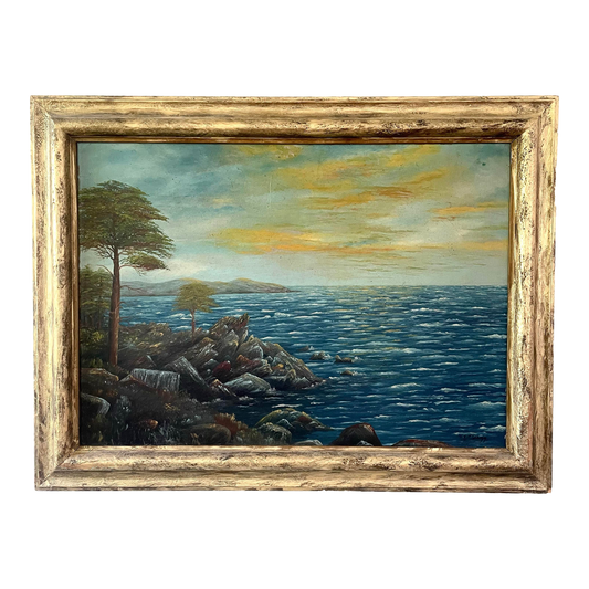 Oil Landscape Painting on Board Signed