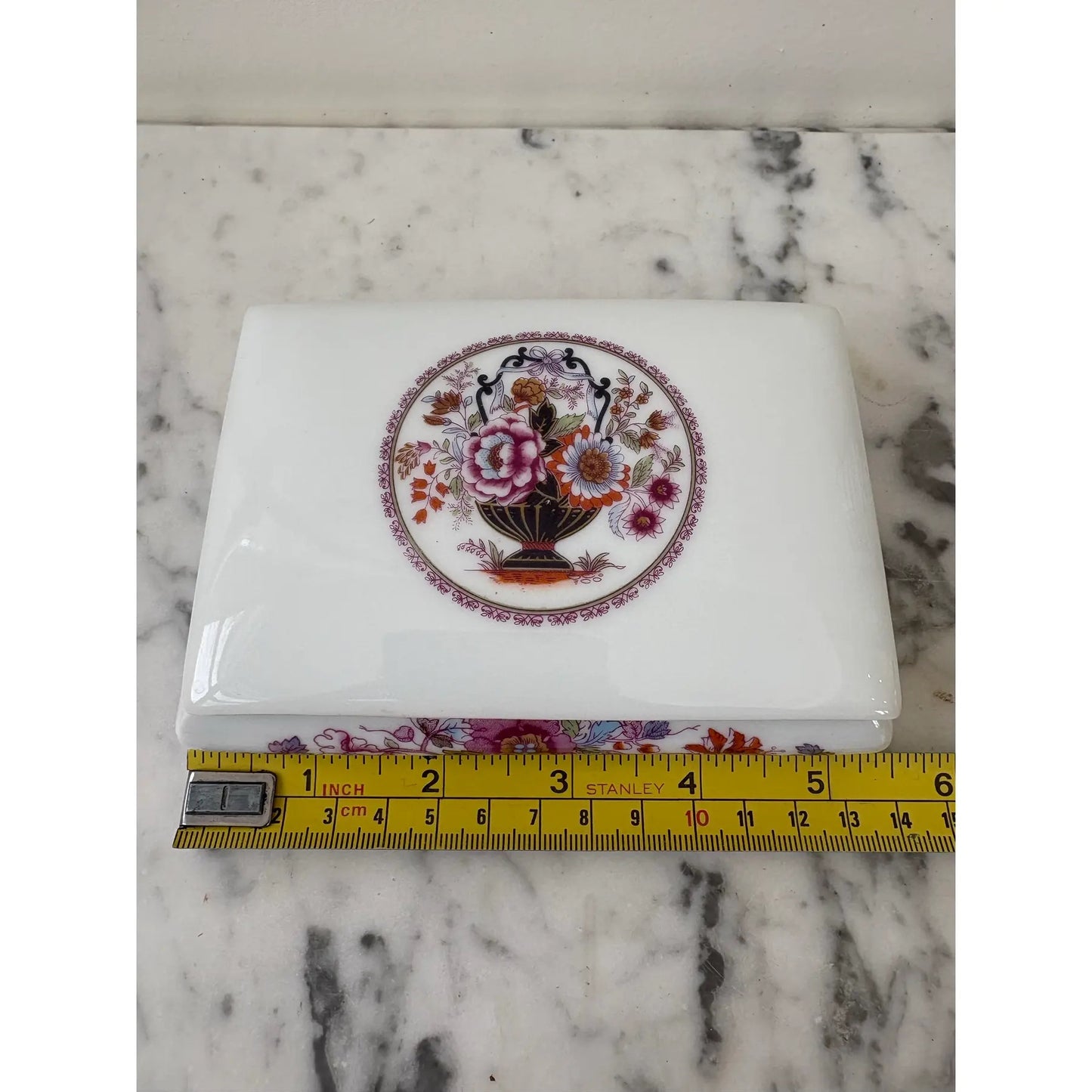 Limoges France Hand-painted Porcelain Jewelry Trinket Box