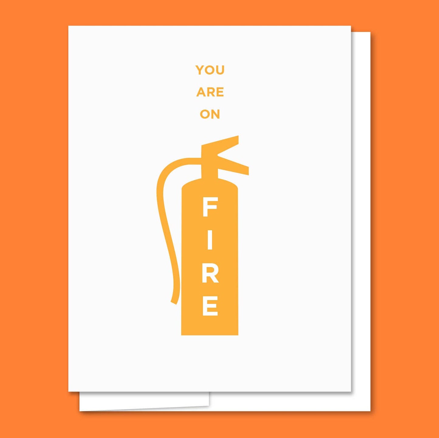 AQBF - On Fire Card - Letterpress Funny Friendship Card