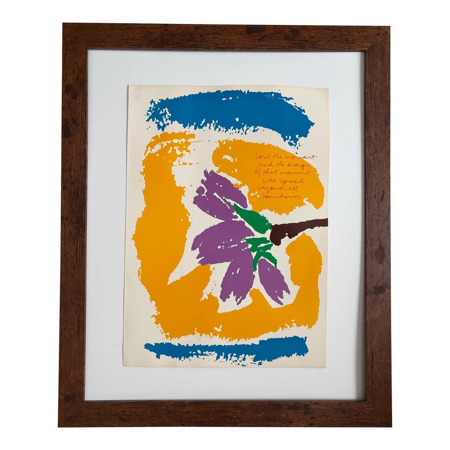 Corita Kent "Love the Moment" Original Print (1982)