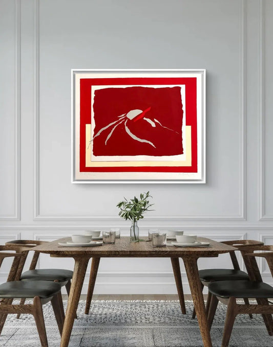 Barbara Beck 1971 Mid Century Modern Screen Print on Paper
