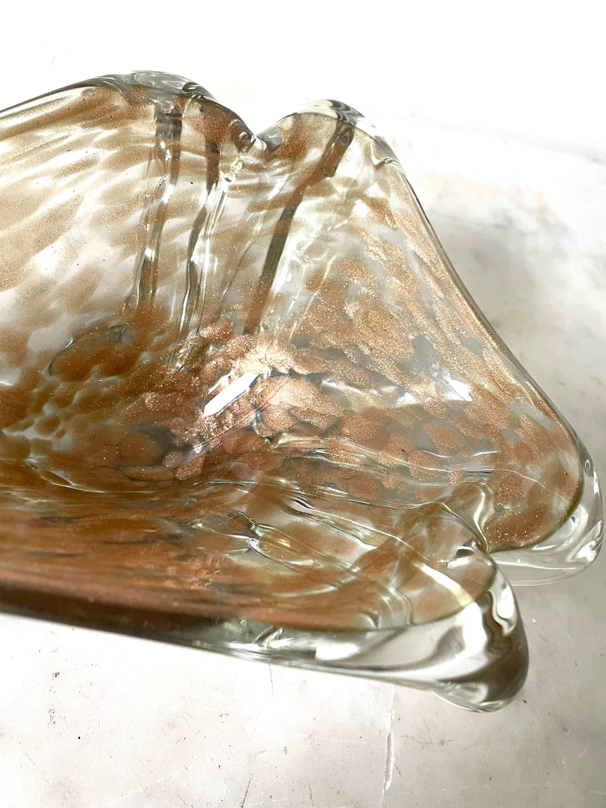 Vintage Mid-Century Modern 1950s Fratelli Toso Murano Glass Bowl