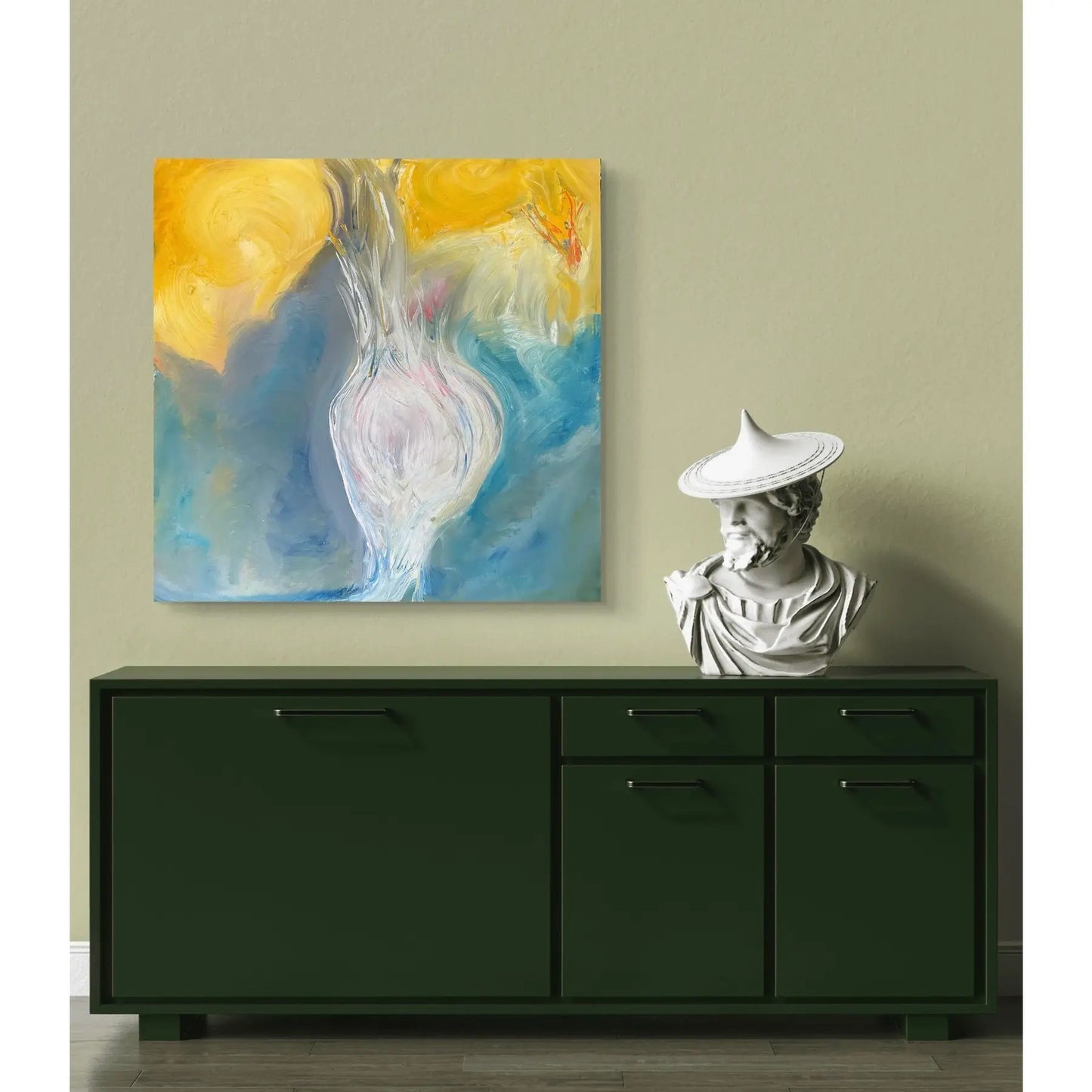 Matthew Izzo Oil Painting on Canvas, Titled Bloom 20” X 20”
