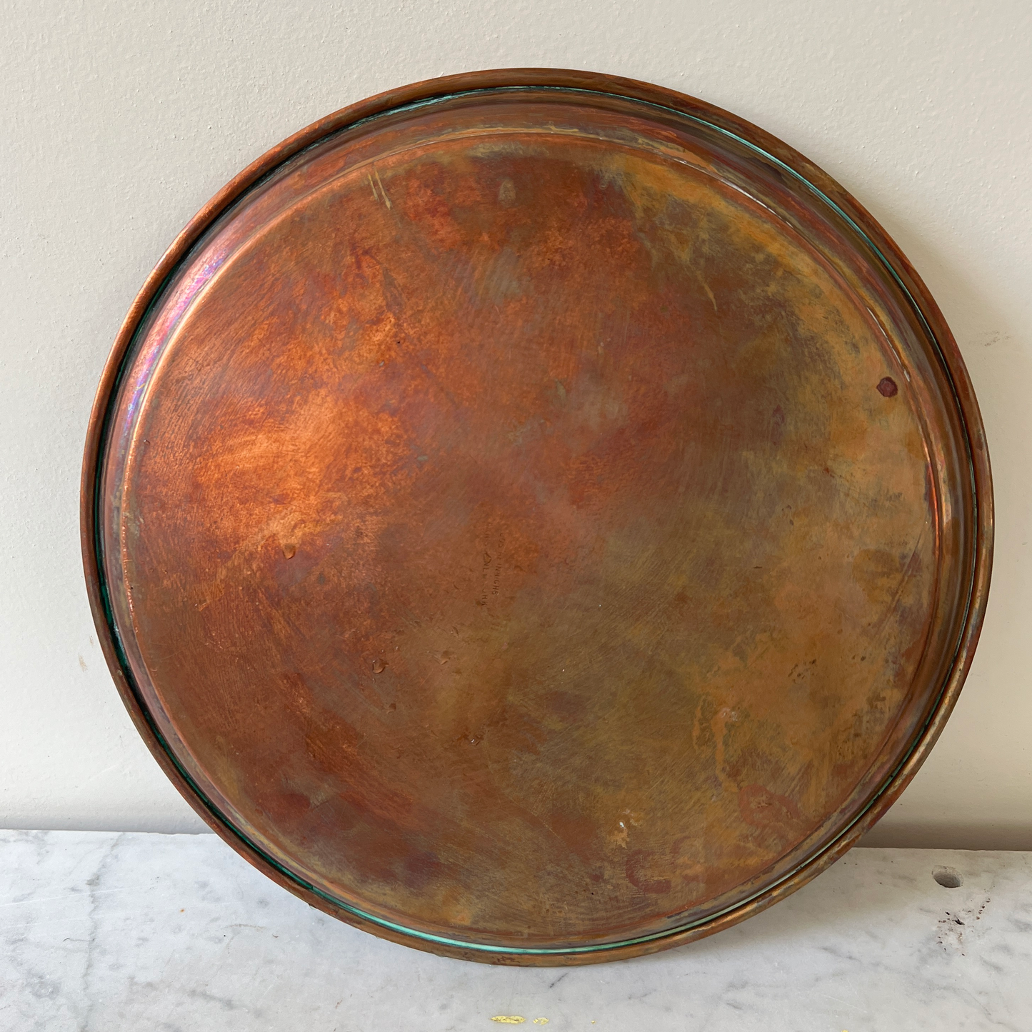 Early 20th Century Hand-Forged Decorative Copper Tray