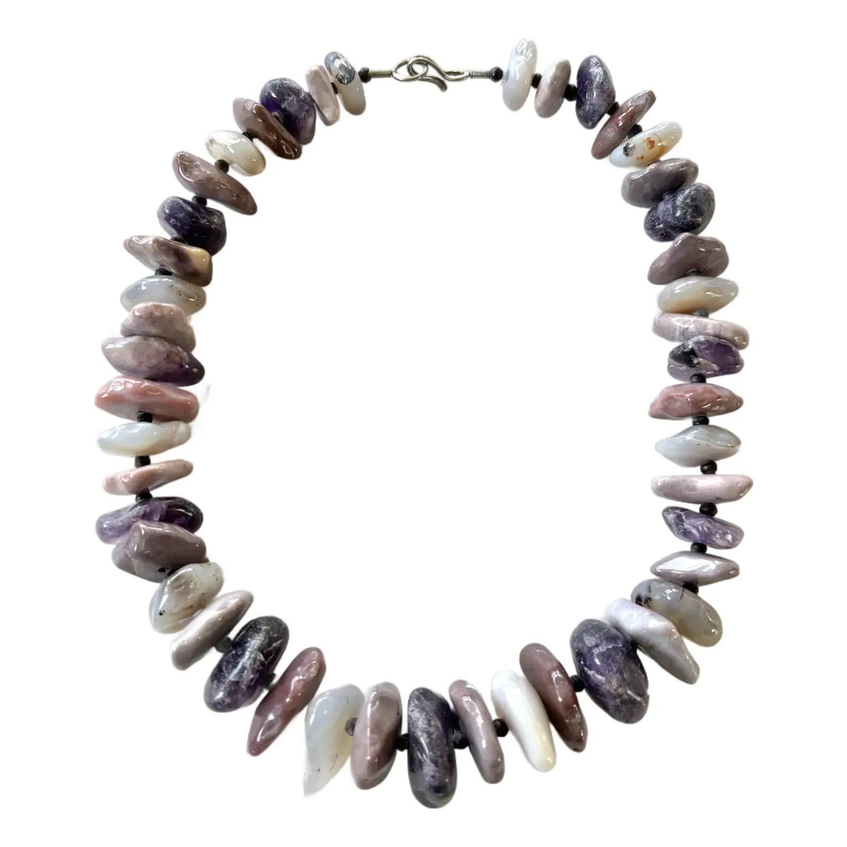 Vintage Amethyst and Agate Stone Beaded Necklace