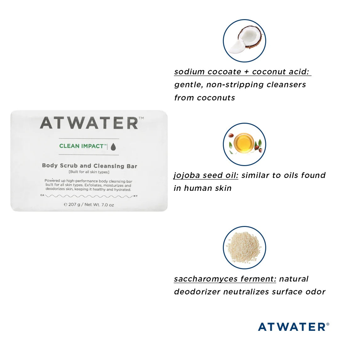 ATWATER - Clean Impact Body Scrub and Cleansing Bar
