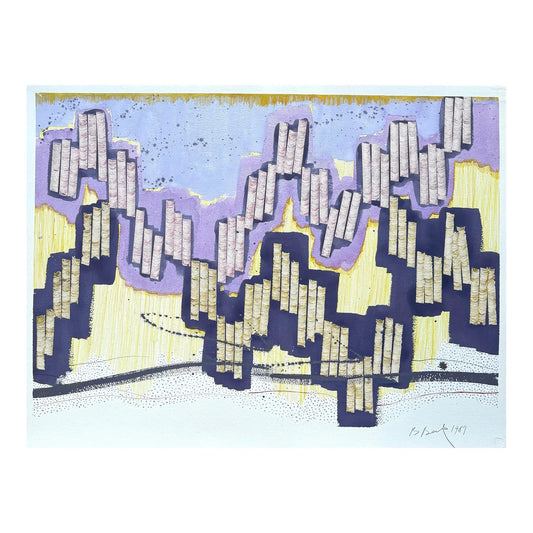 Barbara Beck 1987 Abstract Watercolor Painting on Paper - Signed/Dated