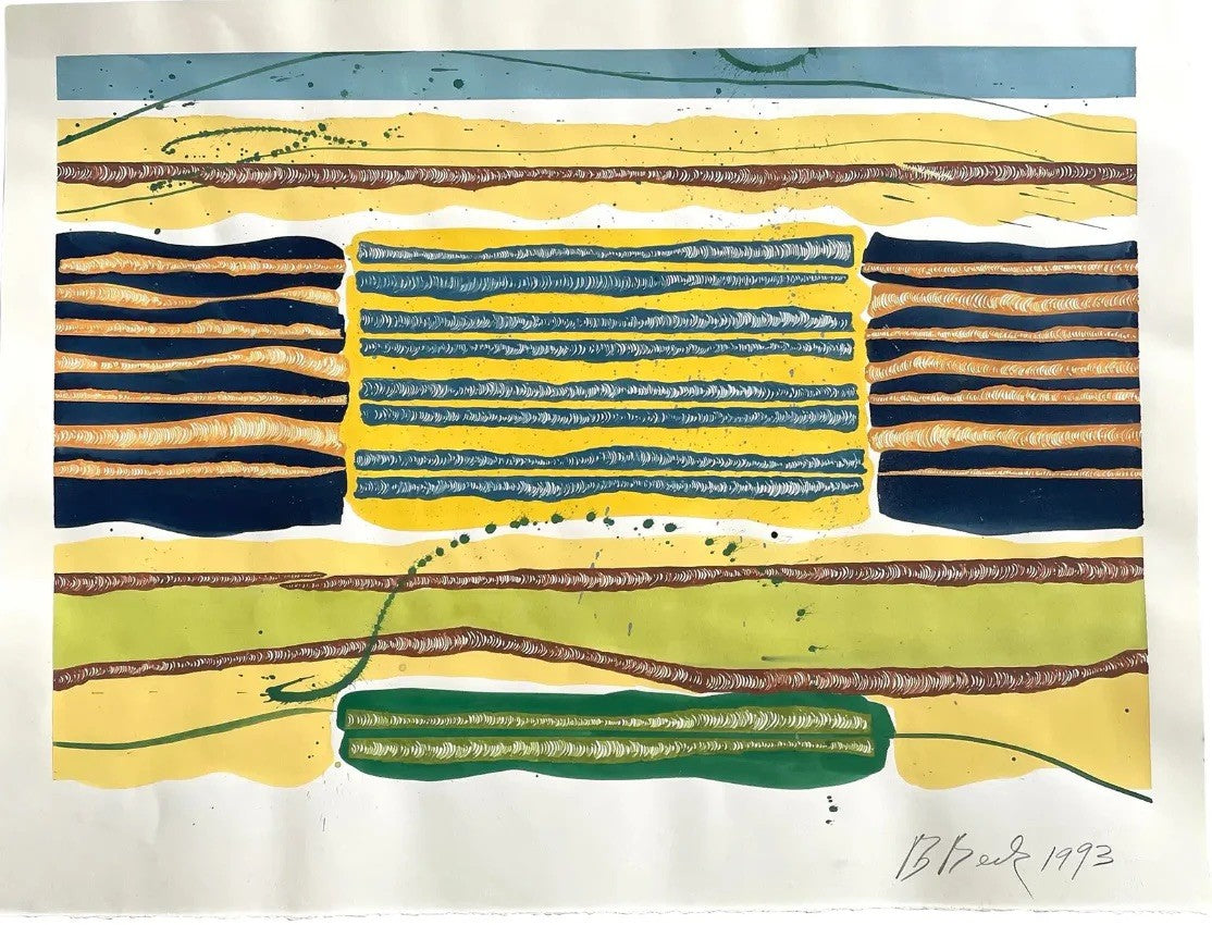 Barbara Beck 1993 Abstract Painting on Paper
