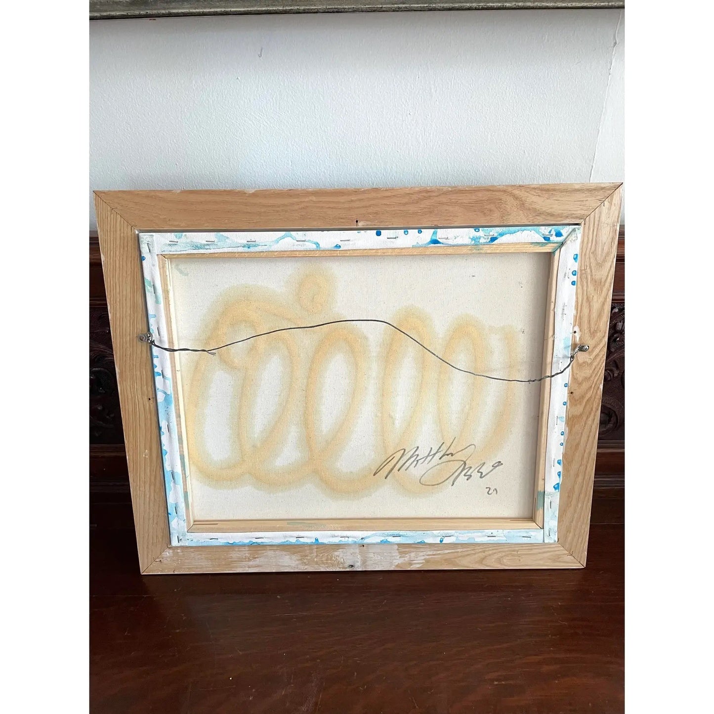 Matthew Izzo Framed Abstract Painting - Acrylic Paint on Canvas (2021)