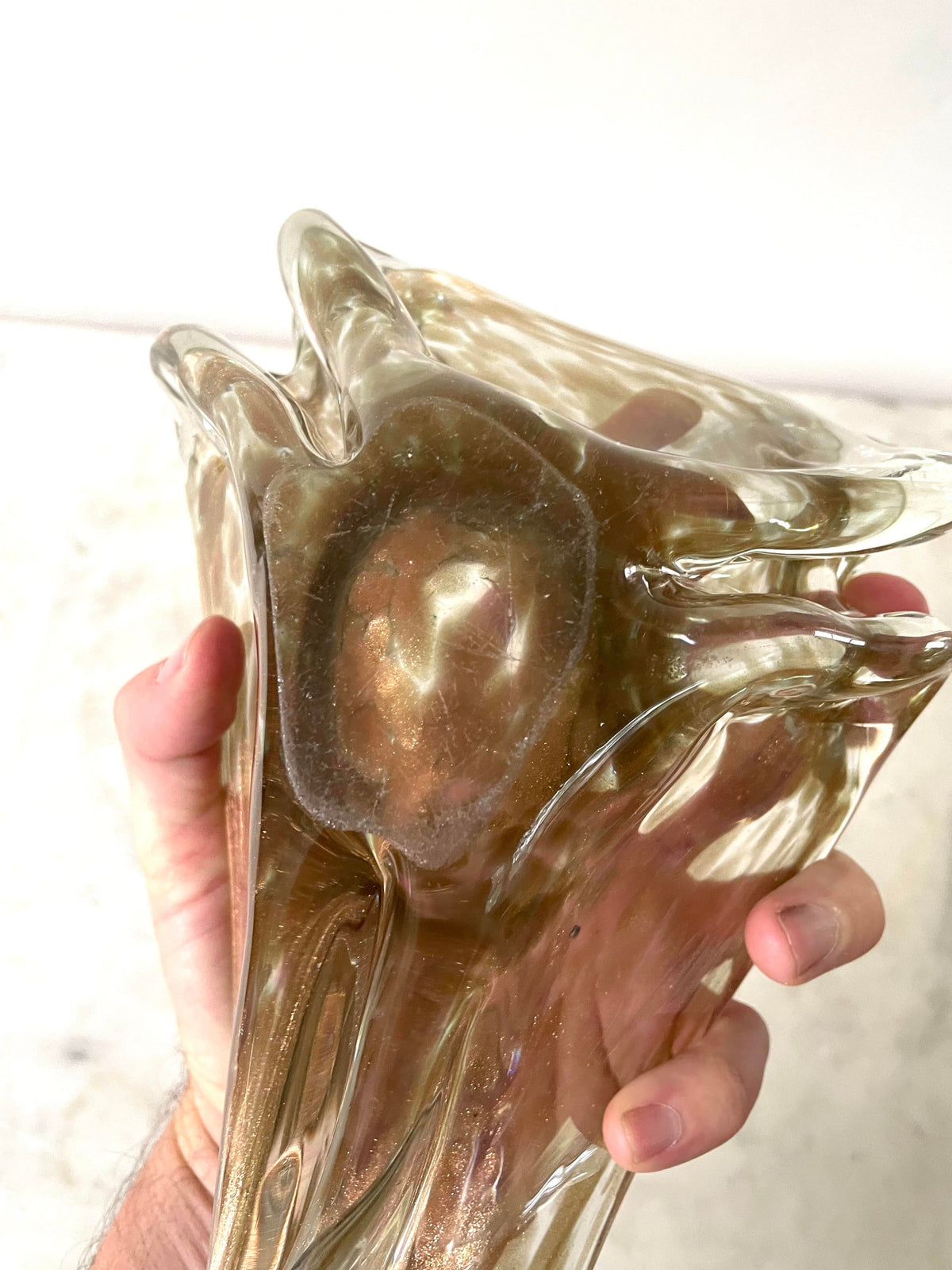 Vintage Mid-Century Modern 1950s Fratelli Toso Murano Glass Bowl