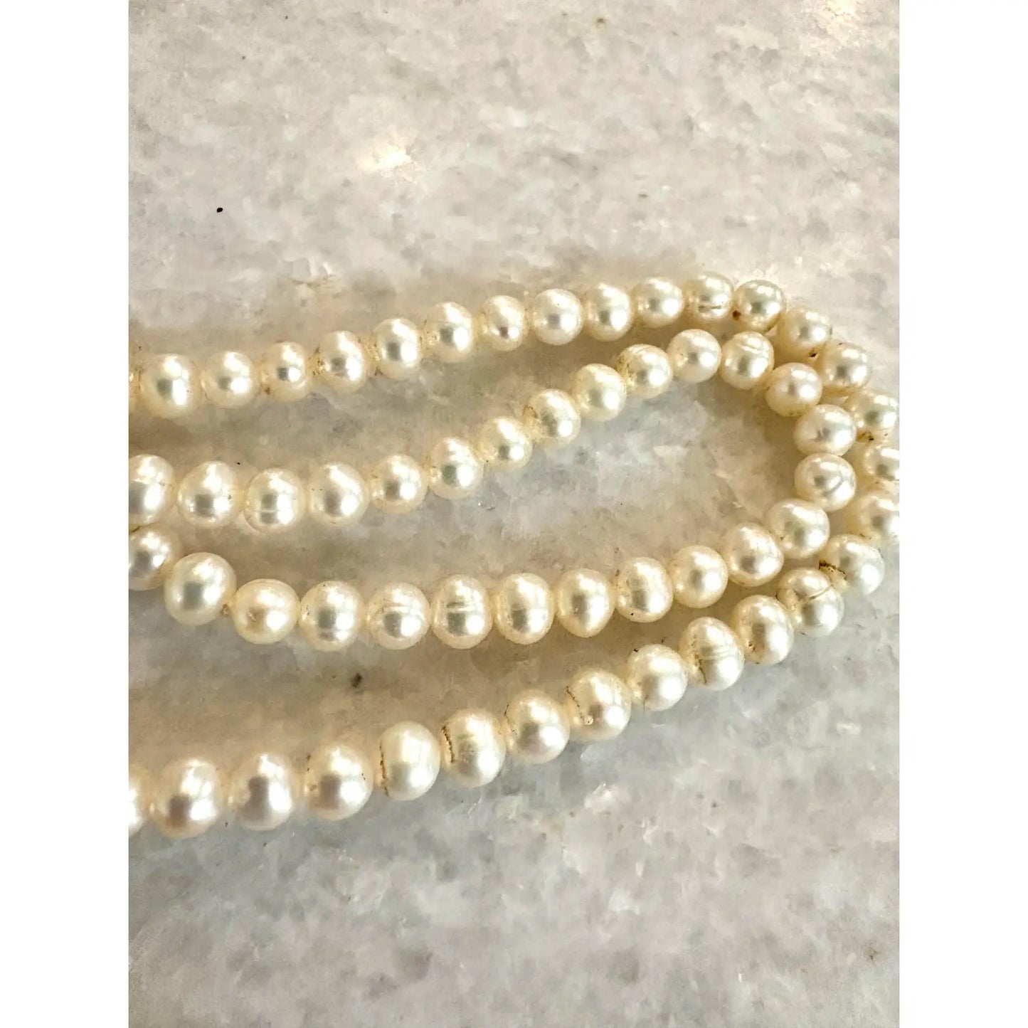 Collar de perlas cultivadas de estilo vintage