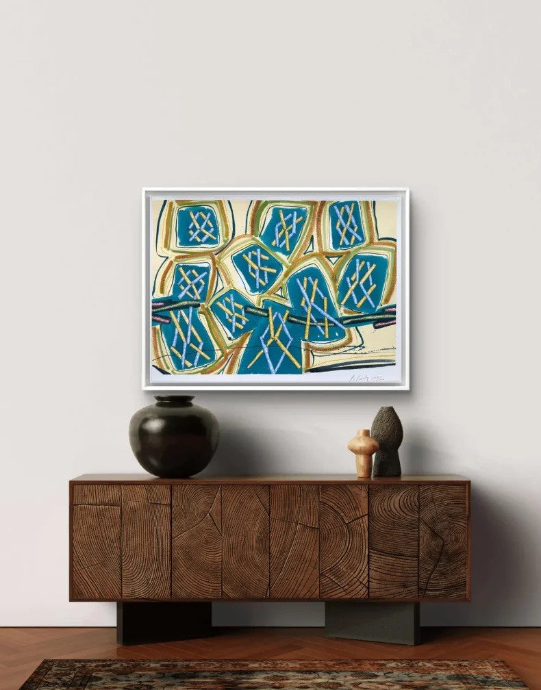 Barbara Beck 1992 Abstract Painting on Paper