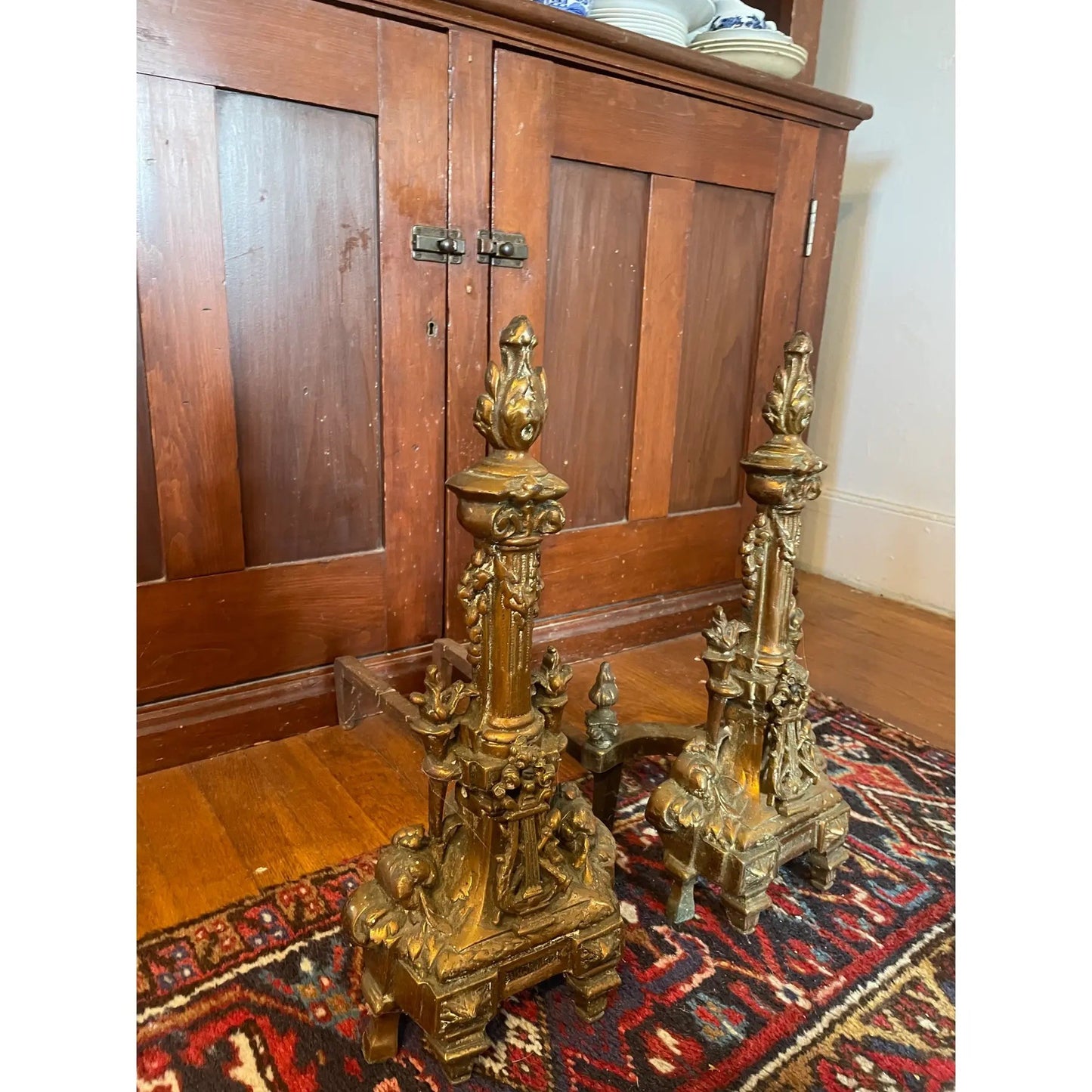 19th Century French Bronze Adirons - Pair