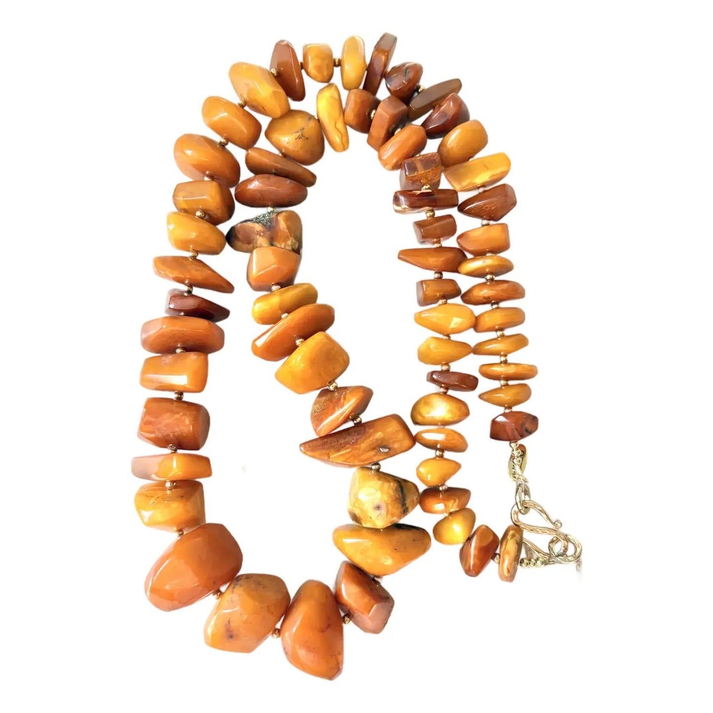 Vintage Butterscotch Amber Beaded Necklace